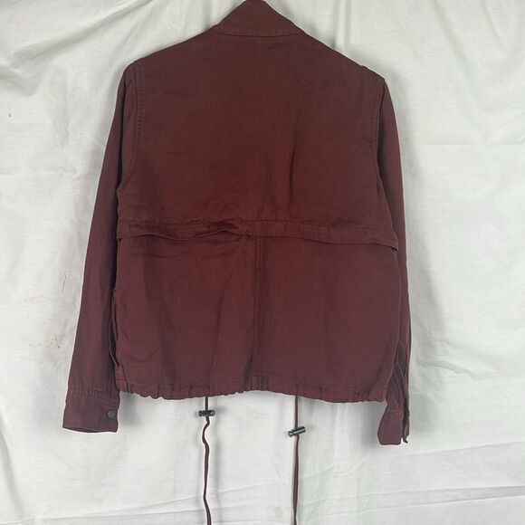 Rails Collins Military Burgundy Lightweight Zip Up Jacket - Picture 8 of 11